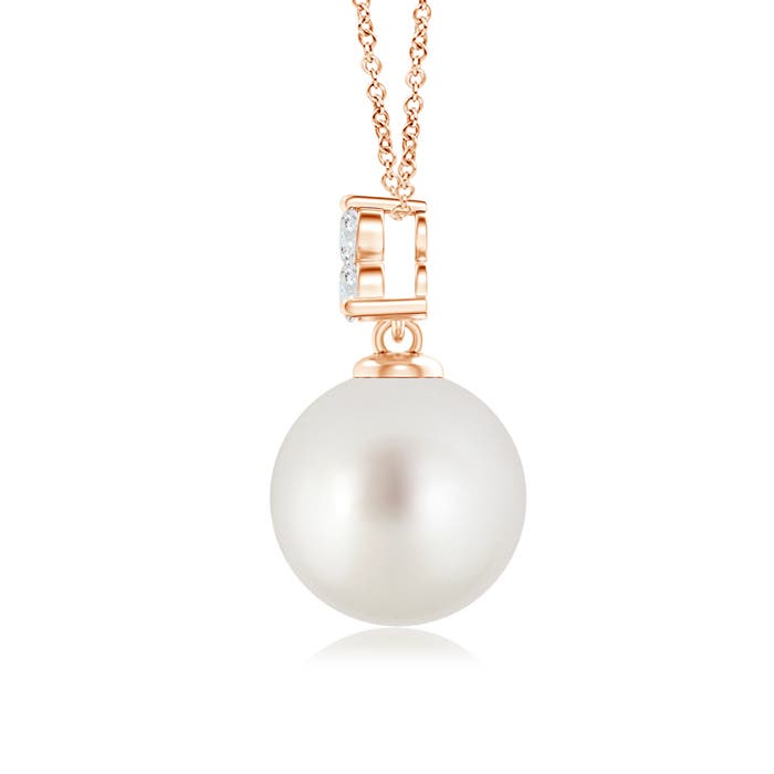 AAA - South Sea Cultured Pearl / 5.38 CT / 14 KT Rose Gold