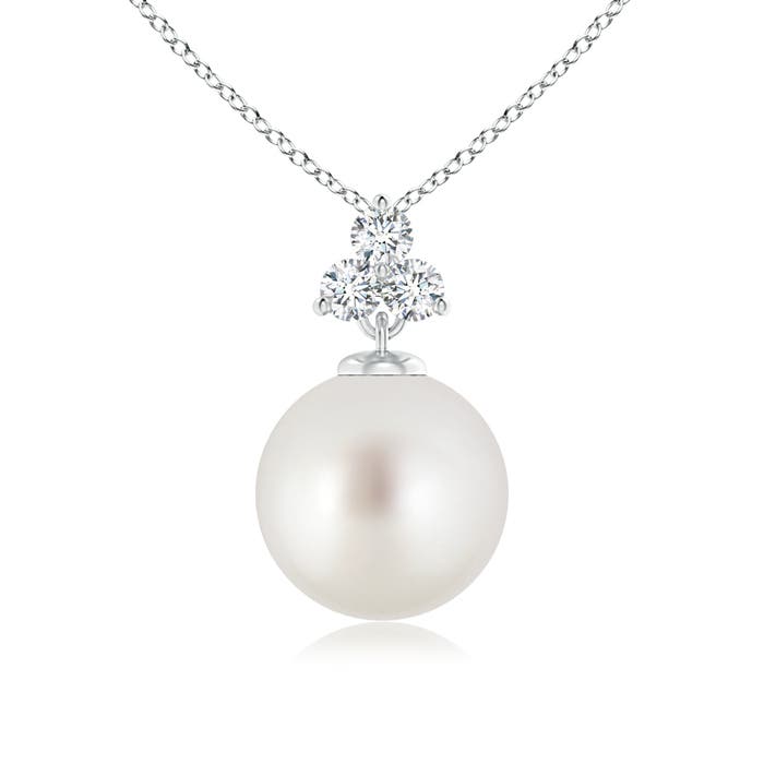 AAA - South Sea Cultured Pearl / 5.38 CT / 14 KT White Gold