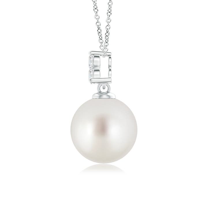 AAA - South Sea Cultured Pearl / 5.38 CT / 14 KT White Gold