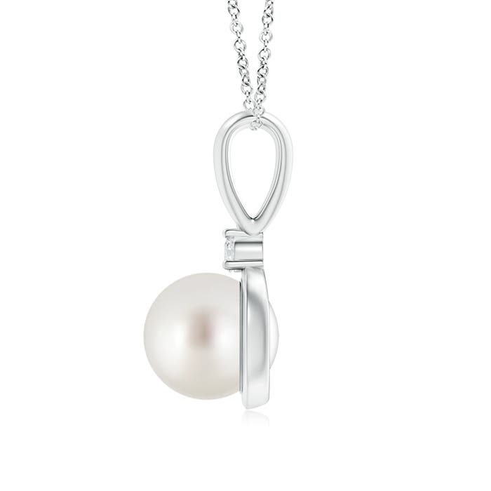 AAA - South Sea Cultured Pearl / 7.3 CT / 14 KT White Gold