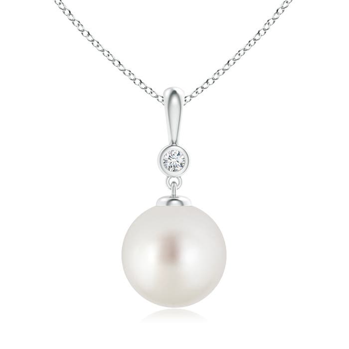 AAA - South Sea Cultured Pearl / 7.24 CT / 14 KT White Gold