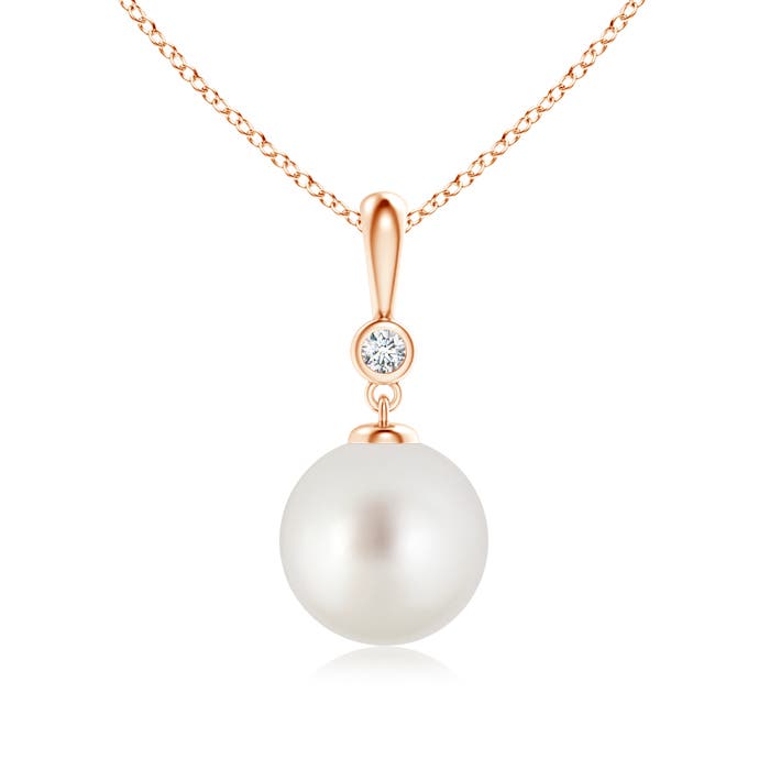 AAA - South Sea Cultured Pearl / 5.29 CT / 14 KT Rose Gold