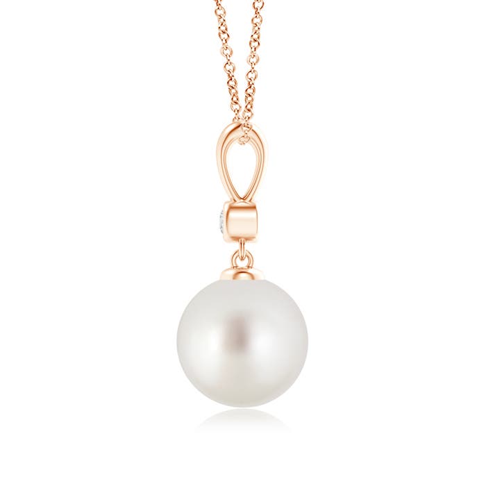 AAA - South Sea Cultured Pearl / 5.29 CT / 14 KT Rose Gold