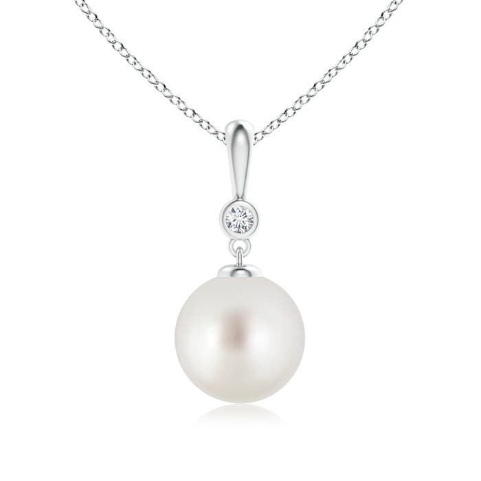 AAA - South Sea Cultured Pearl / 5.29 CT / 14 KT White Gold