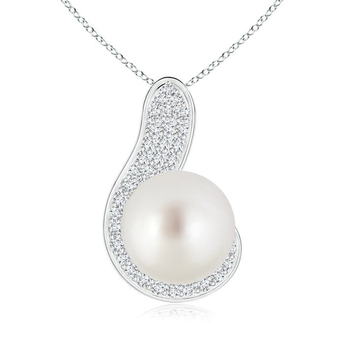 AAA - South Sea Cultured Pearl / 7.57 CT / 14 KT White Gold