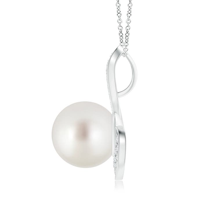 AAA - South Sea Cultured Pearl / 7.57 CT / 14 KT White Gold