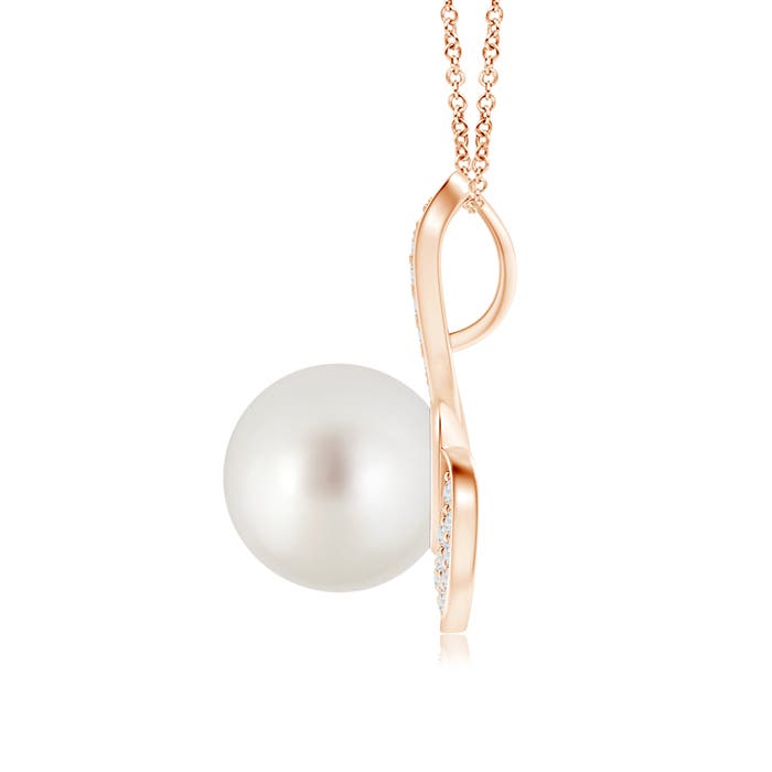 AAA - South Sea Cultured Pearl / 5.53 CT / 14 KT Rose Gold