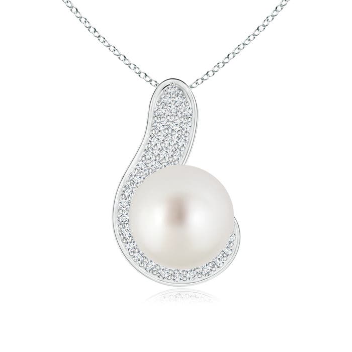 AAA - South Sea Cultured Pearl / 5.53 CT / 14 KT White Gold