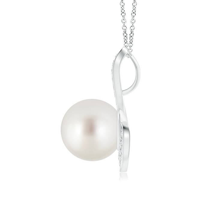 AAA - South Sea Cultured Pearl / 5.53 CT / 14 KT White Gold