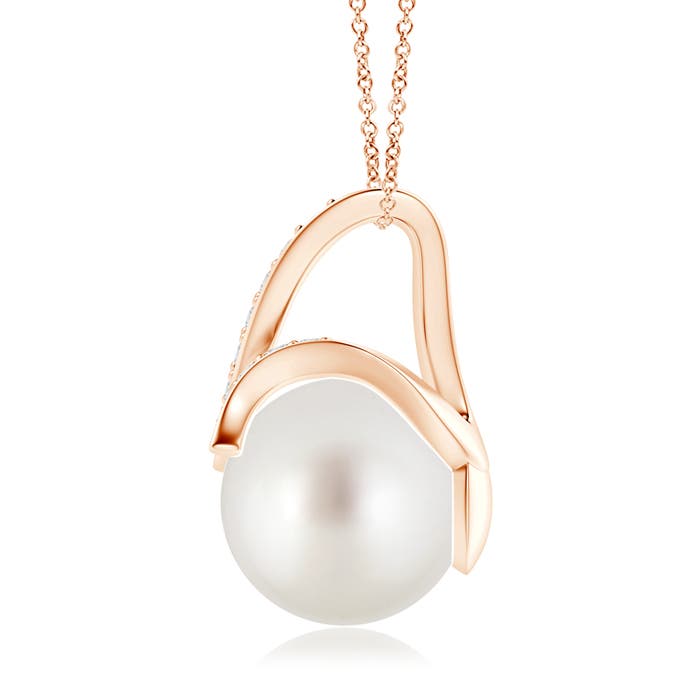 AAA - South Sea Cultured Pearl / 7.31 CT / 14 KT Rose Gold