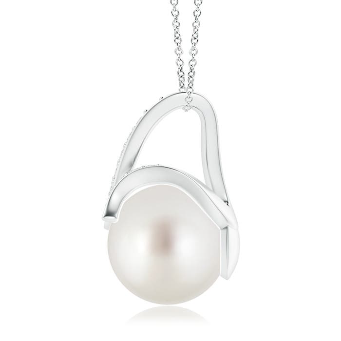 AAA - South Sea Cultured Pearl / 7.31 CT / 14 KT White Gold