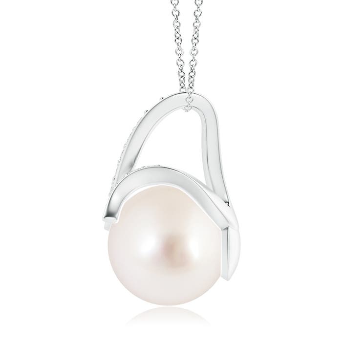 AAAA - South Sea Cultured Pearl / 7.31 CT / 14 KT White Gold