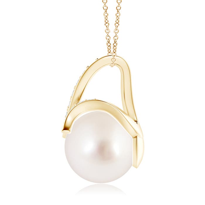 AAAA - South Sea Cultured Pearl / 7.31 CT / 14 KT Yellow Gold