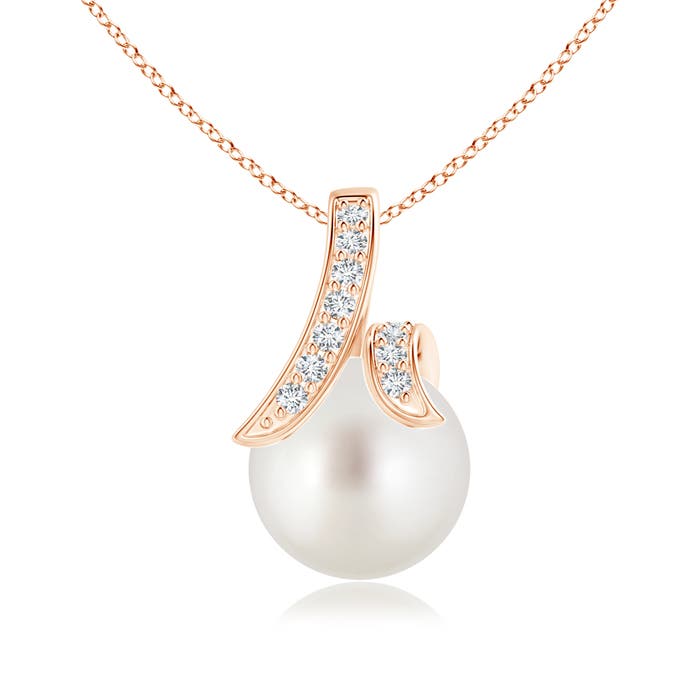 AAA - South Sea Cultured Pearl / 5.34 CT / 14 KT Rose Gold