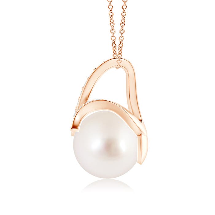 AAAA - South Sea Cultured Pearl / 5.34 CT / 14 KT Rose Gold