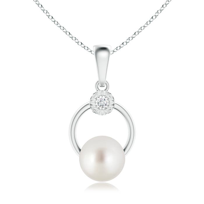 AAA - South Sea Cultured Pearl / 7.24 CT / 14 KT White Gold