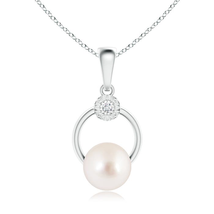 AAAA - South Sea Cultured Pearl / 7.24 CT / 14 KT White Gold