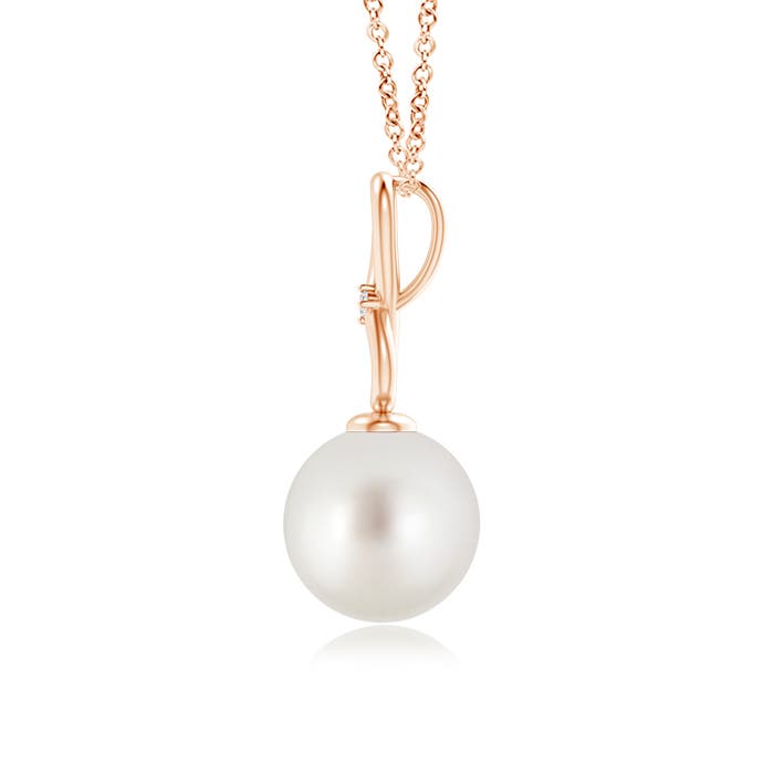 AAA - South Sea Cultured Pearl / 5.26 CT / 14 KT Rose Gold