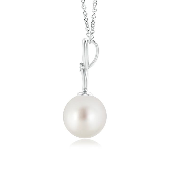 AAA - South Sea Cultured Pearl / 5.26 CT / 14 KT White Gold