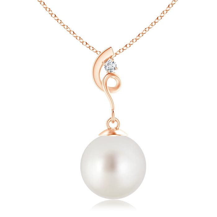 AAA - South Sea Cultured Pearl / 7.23 CT / 14 KT Rose Gold