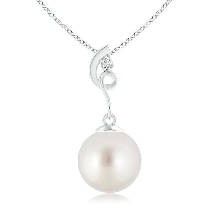 AAA - South Sea Cultured Pearl / 7.23 CT / 14 KT White Gold