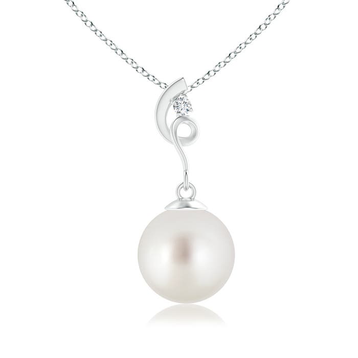 AAA - South Sea Cultured Pearl / 5.27 CT / 14 KT White Gold