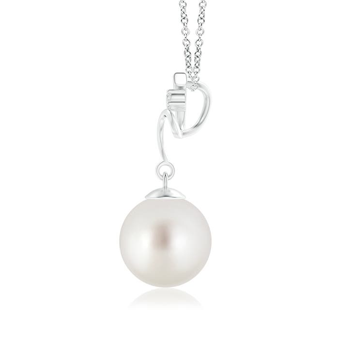 AAA - South Sea Cultured Pearl / 5.27 CT / 14 KT White Gold