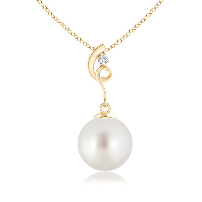 AAA - South Sea Cultured Pearl / 5.27 CT / 14 KT Yellow Gold