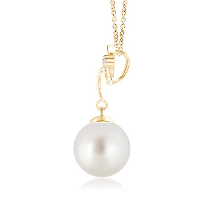 AAA - South Sea Cultured Pearl / 5.27 CT / 14 KT Yellow Gold