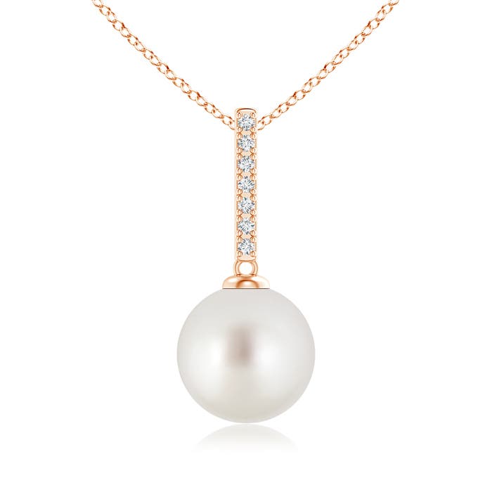 AAA - South Sea Cultured Pearl / 7.26 CT / 14 KT Rose Gold