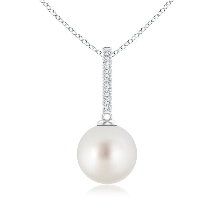 AAA - South Sea Cultured Pearl / 7.26 CT / 14 KT White Gold