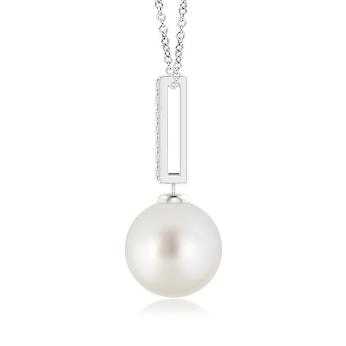 AAA - South Sea Cultured Pearl / 7.26 CT / 14 KT White Gold