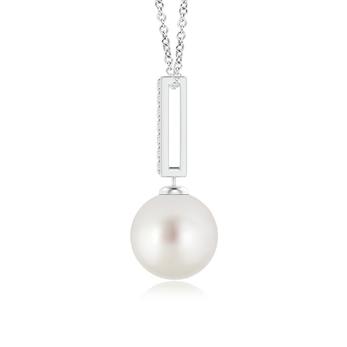 AAA - South Sea Cultured Pearl / 5.29 CT / 14 KT White Gold