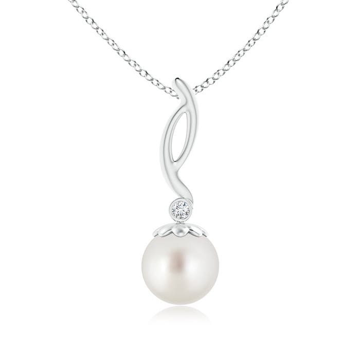 AAA - South Sea Cultured Pearl / 5.29 CT / 14 KT White Gold