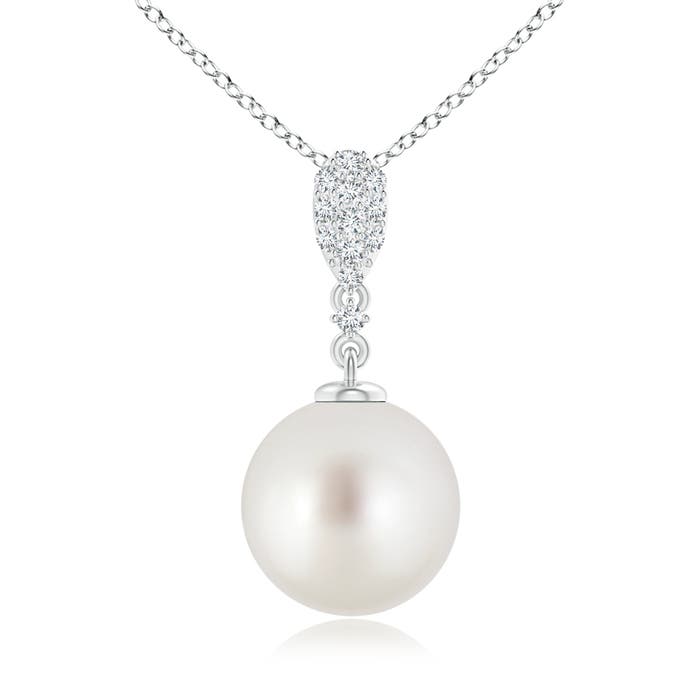 AAA - South Sea Cultured Pearl / 7.3 CT / 14 KT White Gold