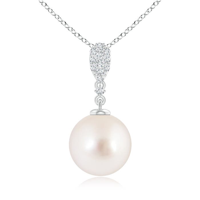 AAAA - South Sea Cultured Pearl / 7.3 CT / 14 KT White Gold