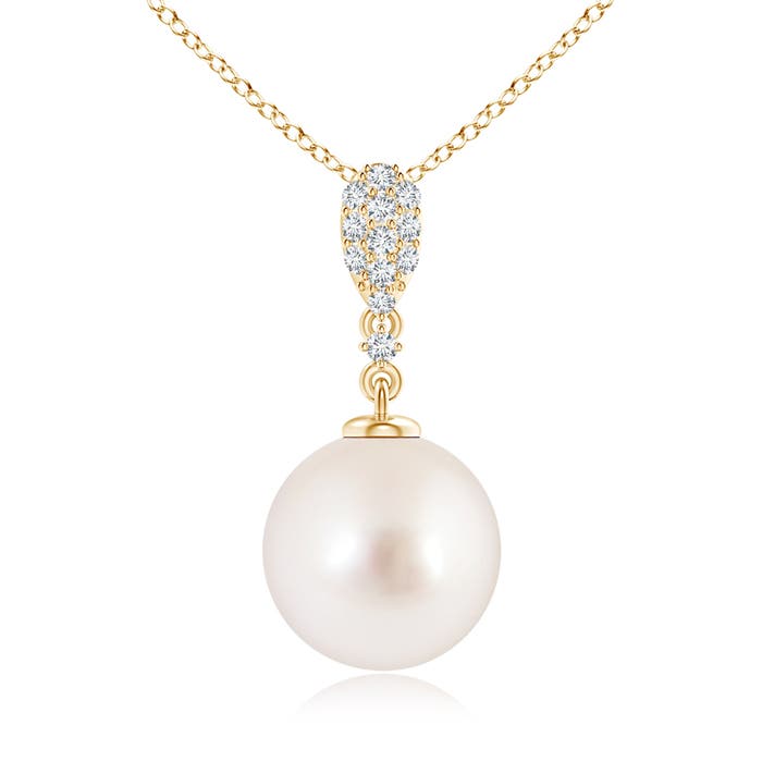 AAAA - South Sea Cultured Pearl / 7.3 CT / 14 KT Yellow Gold