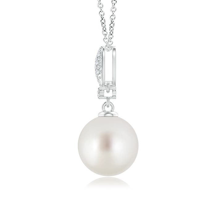 AAA - South Sea Cultured Pearl / 5.32 CT / 14 KT White Gold