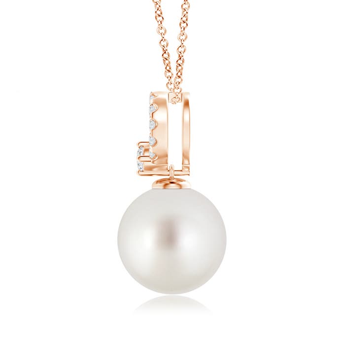 AAA - South Sea Cultured Pearl / 7.35 CT / 14 KT Rose Gold