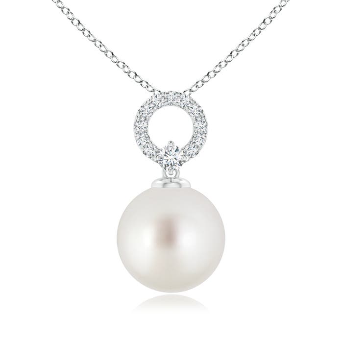 AAA - South Sea Cultured Pearl / 7.35 CT / 14 KT White Gold