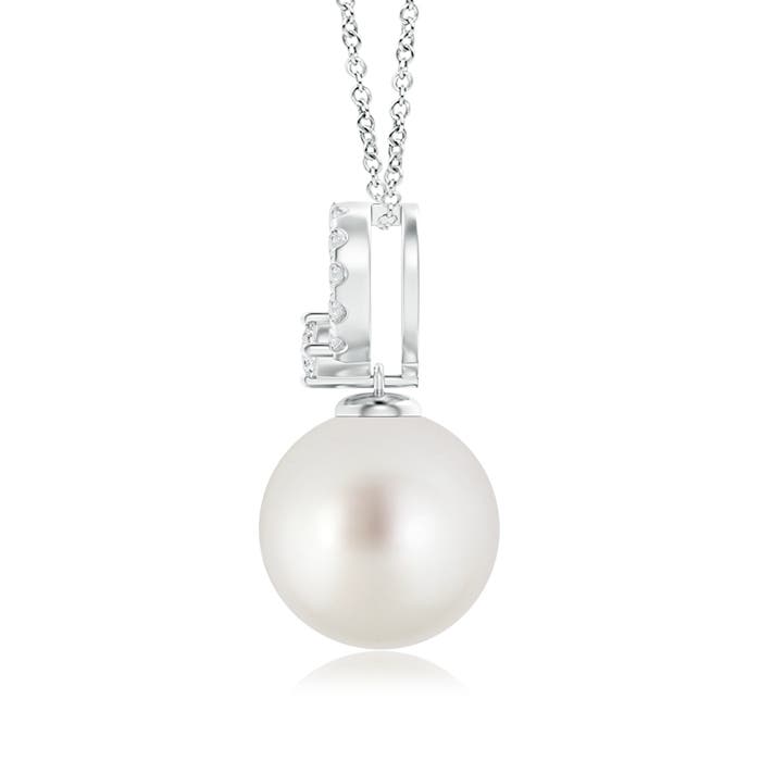 AAA - South Sea Cultured Pearl / 7.35 CT / 14 KT White Gold