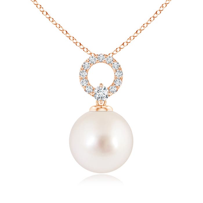 AAAA - South Sea Cultured Pearl / 7.35 CT / 14 KT Rose Gold