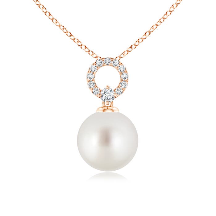 AAA - South Sea Cultured Pearl / 5.36 CT / 14 KT Rose Gold