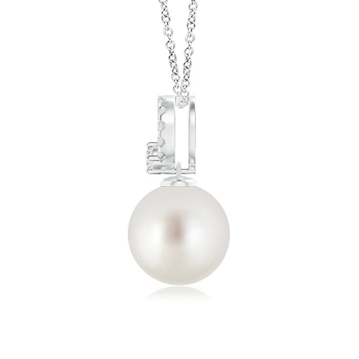 AAA - South Sea Cultured Pearl / 5.36 CT / 14 KT White Gold