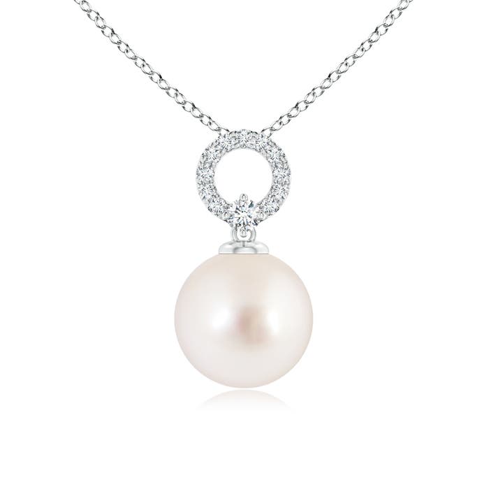 AAAA - South Sea Cultured Pearl / 5.36 CT / 14 KT White Gold