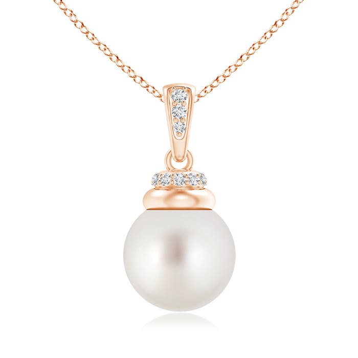 AAA - South Sea Cultured Pearl / 7.32 CT / 14 KT Rose Gold