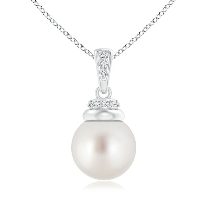 AAA - South Sea Cultured Pearl / 7.32 CT / 14 KT White Gold