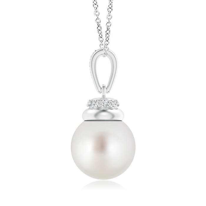 AAA - South Sea Cultured Pearl / 7.32 CT / 14 KT White Gold