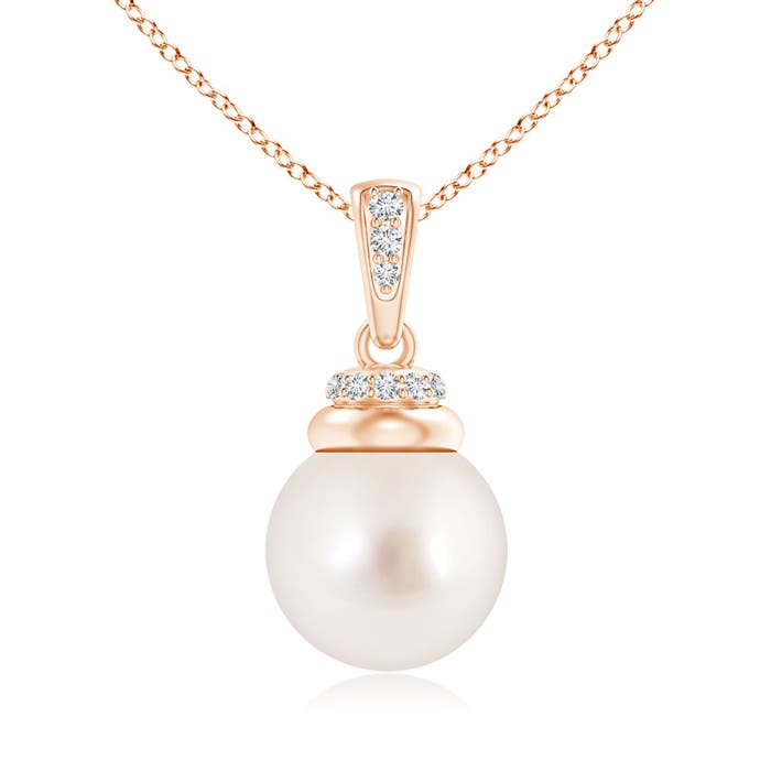 AAAA - South Sea Cultured Pearl / 7.32 CT / 14 KT Rose Gold