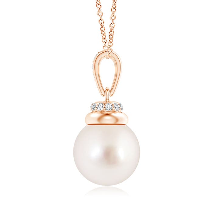 AAAA - South Sea Cultured Pearl / 7.32 CT / 14 KT Rose Gold